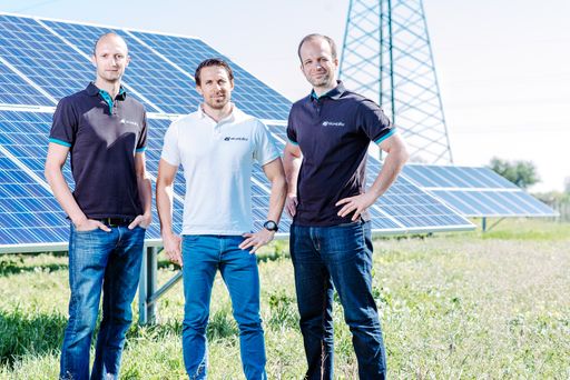  Das Skyability Gründerteam - v.l.n.r Philipp Knopf, Lukas Unger,
Joachim Fertl