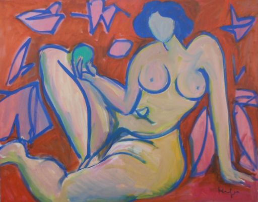 Vorschau Bild von Sitzender Akt | Kornberger, Alfred WV 1123, Öl /
Leinwand, 1996, 90x115 cm