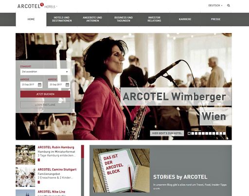 neue Homepage www.arcotelhotels.com