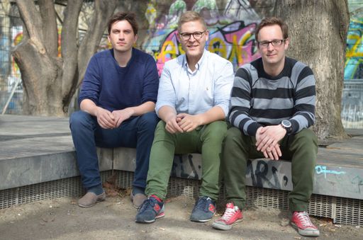  Die StoreMe-Gründer v.l.n.r.: Ferdinand Dietrich,
Johannes Braith, Christoph Sandraschitz, Bildcredits © StoreMe