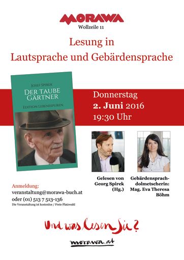  Einladung zur Lesung "Der taube Gärtner"