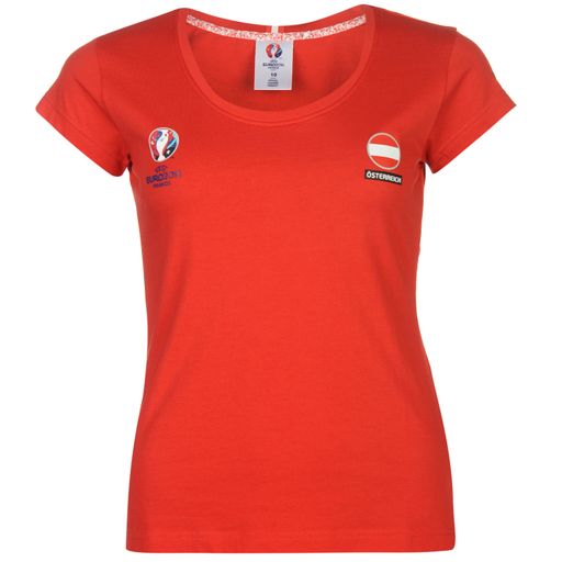  UEFA Austria CoreTee Damen rot; € 12