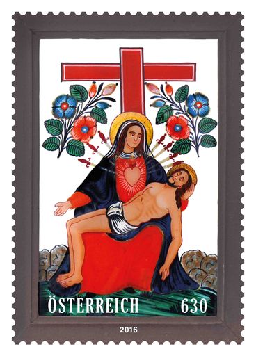 Österreichische Post präsentiert weltweit erste
Briefmarke auch Glas