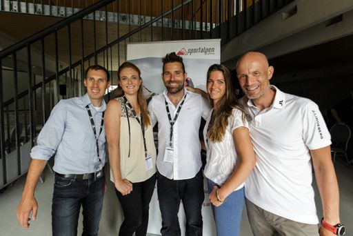 Die Gastgeber von Sportalpen Marketing mit den
Speakern Hannes Arch und Jakob Schmidlechner