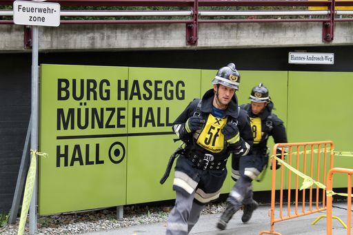 Feuerwehrlauf beim Turmlauf Hall in Tirol
