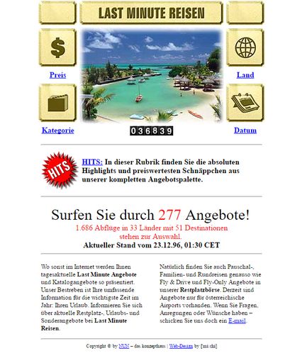  Die Restplatzbörse feiert Jubiläum mit
Besucherrekord – 20 Jahre online mit www.restplatzboerse.at
