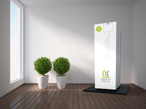 So sieht die Heizung der Zukunft aus. Die
Naturkraftheizung präsentiert sich in zeitlosem Design und benötigt
nur wenig Platz.