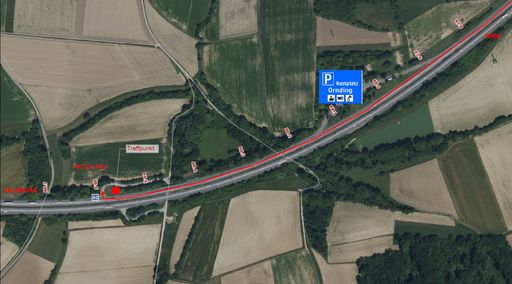  Anfahrtsplan zum Fototermin Ausbau A 1 Matzleinsdorf-Pöchlarn
