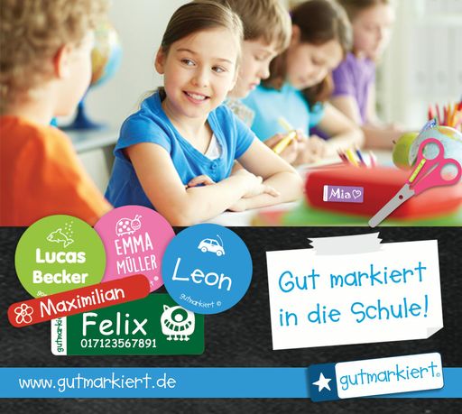 Bunte Namensetiketten und Aufkleber für einen
gutmarkierten Kita- und Schulstart - Back2School mit Gutmarkiert! /
www.gutmarkiert.de / Namensaufkleber, Etiketten, Schulstart,
Kindergarten, markieren, bunte Aufkleber, neue Produkte Kinder,
Butterbrotdose, Schultüte, Rabatt, Schule / Weiterer Text über ots
und www.presseportal.de/nr/116787 / Die Verwendung dieses Bildes ist
für redaktionelle Zwecke honorarfrei. Veröffentlichung bitte unter
Quellenangabe: "obs/gutmarkiert"