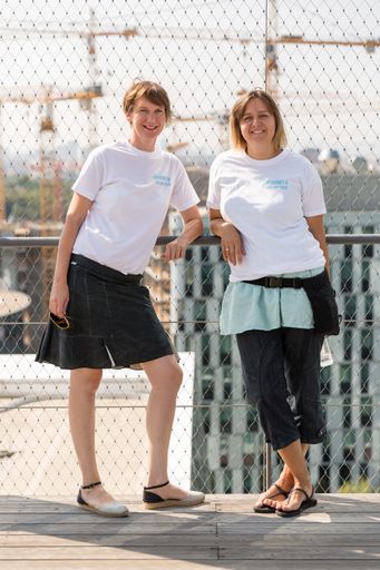  Bild zu OTS - Iris Kaltenegger (li.) und Ulla Unzeitig (re.),
Open House Wien