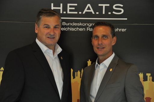 Im Bild v.l.n.r.: Peter Engelbrechtsmüller,
Bundesinnungsmeister Österreich und Franz Jirka,
Landesinnungsmeister Tirol