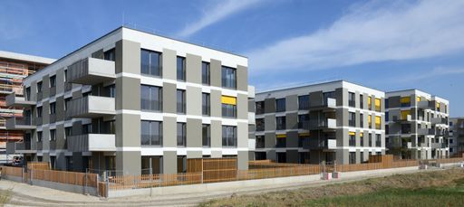  Die wvg Bauträger GmbH hat für die Niederösterreichische
Versicherung AG als Bauherr in der Gisela-Legath-Gasse 2 in der
Seestadt Aspern 50 freifinanzierte Eigentumswohnungen errichtet.
Baubeginn: Mai 2015 Fertigstellung: September 2016 GU: PORR AG
Architekt: Clemens Kirsch, kirsch ZT gmbh