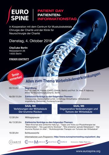 Vorschau Bild von Poster zum Patienteninformationstag von EUROSPINE
2016