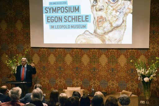 Vorschau Bild von Kunsttheoretiker Bazon Brock, Eröffnungsvortrag des
Egon Schiele Symposium des Leopold Museum, Auditorium, 29. September
2016