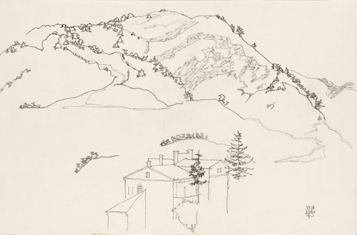 Vorschau Bild von Egon Schiele (1890-1918), Wienerwald-Landschaft,
1913, Bleistift auf Papier, 28,7 x 43,8 cm, Inv. 3666, Leopold
Museum, Wien