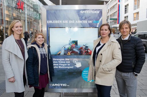  Gemeinsam mit dem führenden Out-of-Home-Anbieter
setzt die Umweltorganisation Greenpeace ihre interaktive
Involvement-Kampagne fort.