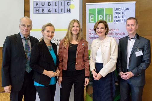 PK Public Health - Sprecher vlnr Krasnik,
Rabmer-Koller, Stock, Rendi-Wagner, Dorner