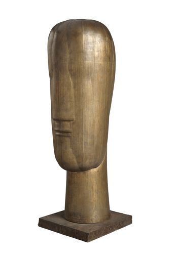 Vorschau Bild von Joannis Avramidis, Großer Kopf, um 1970, Bronze, H:
92,5 cm, Atelier, Studio Joannis Avramidis, Pressbild zur
Ausstellung "Joannis Avramidis" im Leopold Museum, 19.5.17 bis
4.9.17
