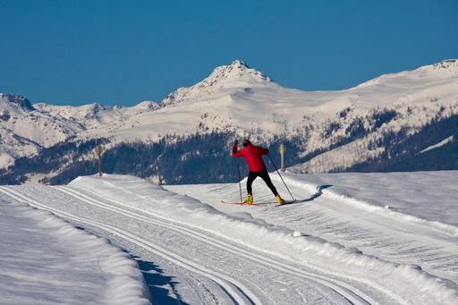Vorschau Bild von Der Weissensee bietet ein Streckennetz von 55 km präparierter
Loipen.