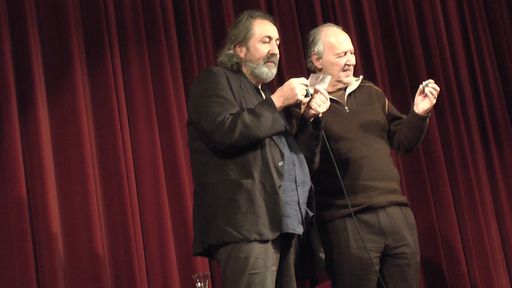 Werner Herzog und Viennale Direktor Hans Hurch bei der Verleihung
im Metro Kinokulturhaus