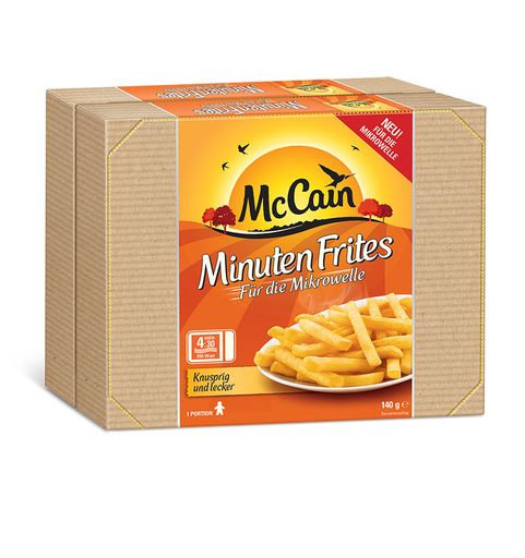 Der Kartoffelexperte McCain startet mit Minuten
Frites, also Pommes frites für die Mikrowelle, am österreichischen
Markt.