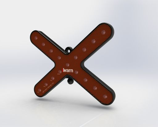 Vorschau Bild von Seitenansicht von IWARN ohne Magnetfuss in rot