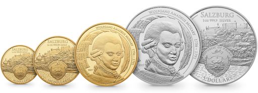Vorschau Bild von Mozart Coin Gold 1oz., 1/2 oz., 1/4 oz., Silber 1
oz.