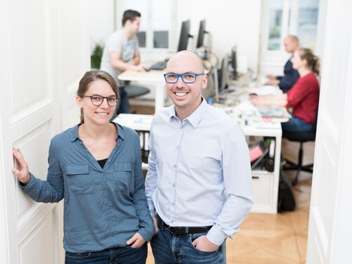  Die Gründer von feedbackr, DI Karin Pichler und DI Christian
Haintz - Photo by: www.haraldtauderer.com