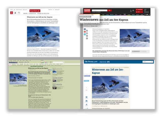 Ab sofort stellt APA-OTS Kommunikationsprofis einen
neuen Kanal für die Ausspielung ihrer PR-Inhalte zur Verfügung.
Zusätzlich zur klassischen OTS-Verbreitung von Presseaussendungen
besteht die Möglichkeit, die Inhalte direkt als Native Advertising
auf Online-Portalen österreichischer Medien auszuspielen. Die
Platzierung erfolgt dabei als Volltext-Artikel und Artikel-Teaser
auf den Portalen renommierter Tagezeitungen und ist mindestens 12
Monate abrufbar. Derzeit finden sich derstandard.at, kurier.at,
diepresse.com und kleinezeitung.at im Portfolio, über die jeweils
mindestens 25.000 Artikel-Teaser-Sichtkontakte erzielt werden.