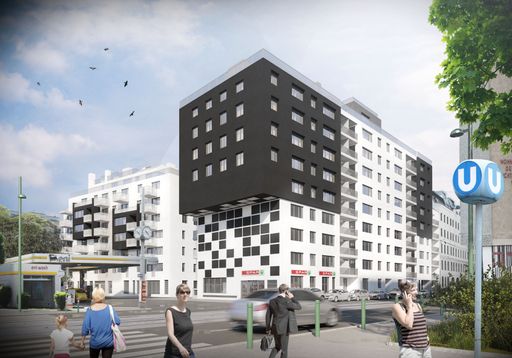 Vorschau Bild von Visualisierung der Gebäudeansicht der neuen
Jägerstraße 58