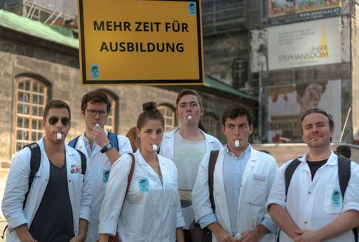 Medizinstudierende beim Ärzteprotest im September
2016