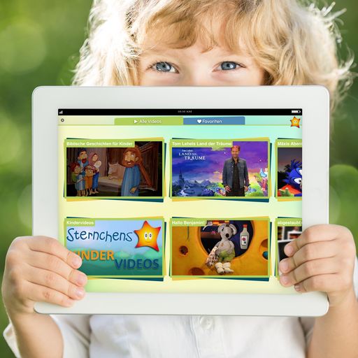 Neu für Android und Apple: die Bibel TV Kids App.
Kindgerechte Sendungen jederzeit auf Abruf - dann, wenn es in den
Familienalltag passt.