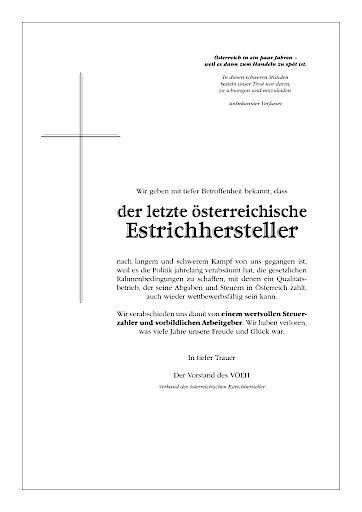 Vorschau Bild von Partezettel der, gemeinsam mit Begleitbrief, in einer Urne an politische Entscheidungsträger (Bundesregierung, Nationalräte, Bundesräte, MEPs und Landtagsabgeordnetet) verschickt wurde.