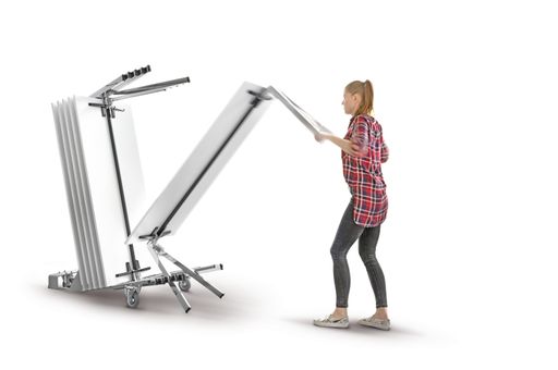 Vorschau Bild von Stapeln ohne klappen: yuno, die smarte Alternative
zum Klapptisch.