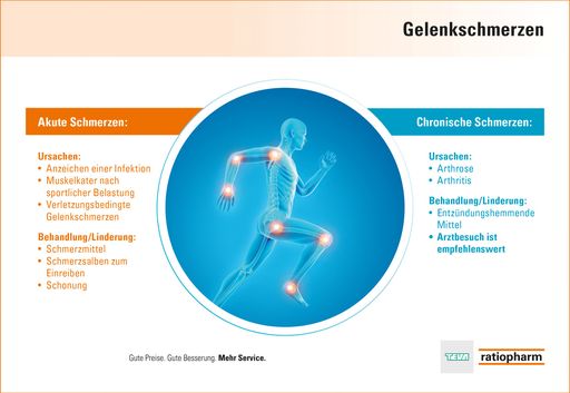 Vorschau Bild von Gelenkschmerzen – was sind die Hauptursachen?
(Grafik nur für Fachmedien)