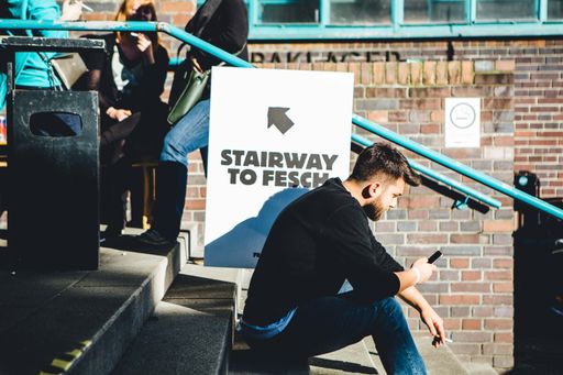 Der Stairway to fesch führt direkt in die Lösehalle
der Linzer Tabakfabrik