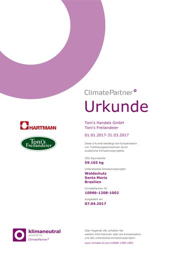  Climate Partner Urkunde