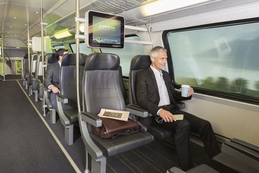  Zugfahrt mit dem City Airport Train