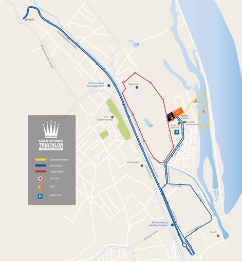 Vorschau Bild von Klosterneuburg Triathlon Streckenplan