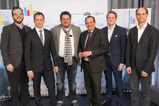 Vorschau Bild von https://www.apa-fotoservice.at/galerie/9258/ Im
Bild v.l.n.r.: Jan-Peter Kleinhans (Stiftung Neue Verantwortung),
Alexander Modl (Dimension Data Austria), Jakob Weinknecht (NAVAX
Unternehmensgruppe), Thomas Stern (Moderation, Braintrust), Florian
Schnurer (FEEI Fachverband der Elektro- und Elektronikindustrie),
Marcus Kottinger (IBM Österreich)
