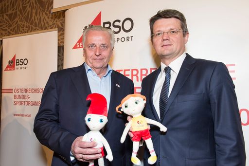 BSO-Präsident Rudolf Hundstorfer (links) und Polens Botschafter
Artur Lorkowski freuen sich auf die World Games 2017.