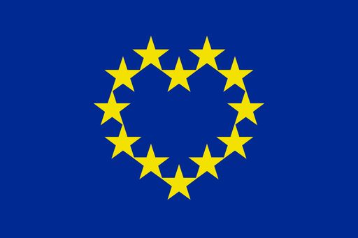 EU Flagge als Sterneherz
