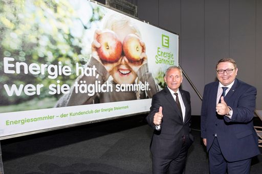 Foto (honorarfrei): Vorstandssprecher Christian Purrer (li.) und
Vorstandsdirektor Martin Graf freuen sich auf viele „Energiesammler“