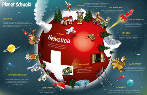 Ganz schön Schweiz: Ein Survival Guide /
Switzerland: A Cartoon Survival Guide