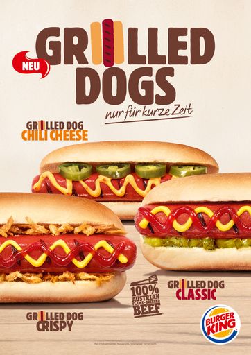 Die neuen Grilled Dogs von BURGER KING®