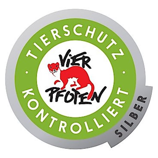 Vorschau Bild von Das neue "Tierschutz-kontrolliert"-Gütesiegel von VIER PFOTEN, hier die "Silber"-Stufe