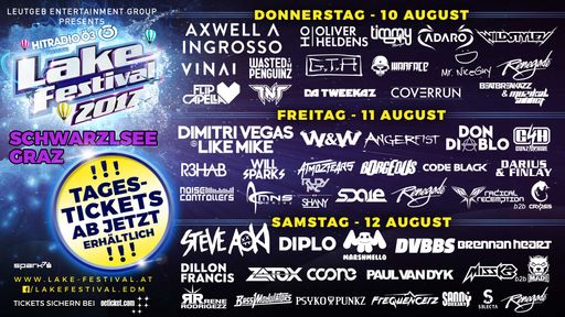Lake Festival Tagesaufteilung