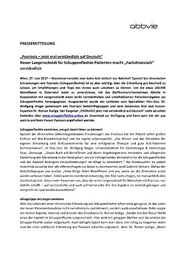  Vollversion Pressetext "Neuer Langenscheidt für Schuppenflechte-Patienten"