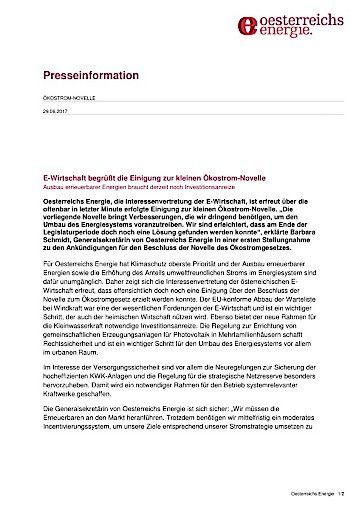 Presseaussendung