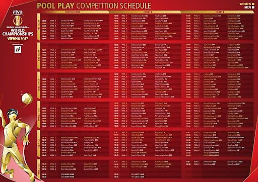  Competition Schedule_Pool Play_FIVB Beach Volleyball Weltmeisterschaften 2017 in Wien presented by A1